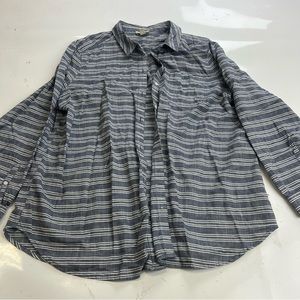 Goodthreads men’s blue striped button up shirt XXL m119-33